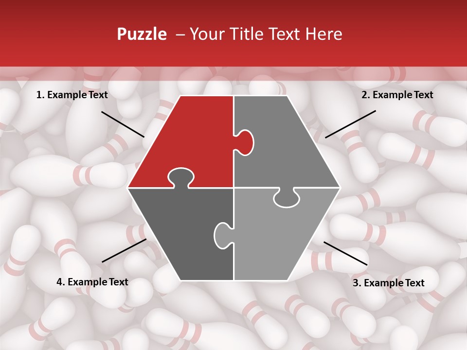 Leisure Bowling Pins Stripes PowerPoint Template