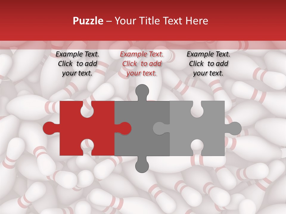 Leisure Bowling Pins Stripes PowerPoint Template