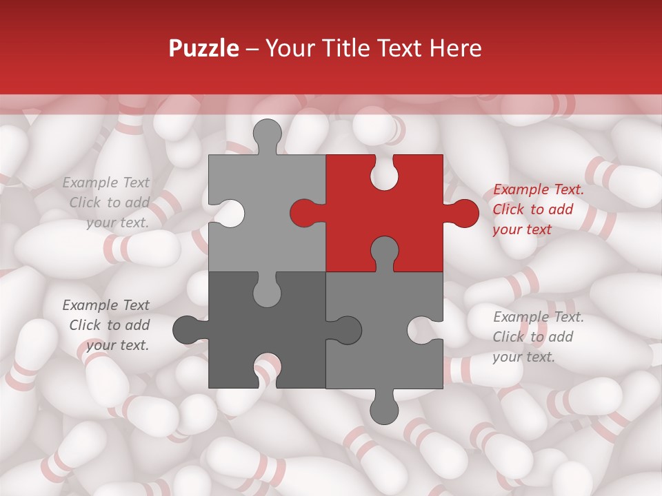 Leisure Bowling Pins Stripes PowerPoint Template