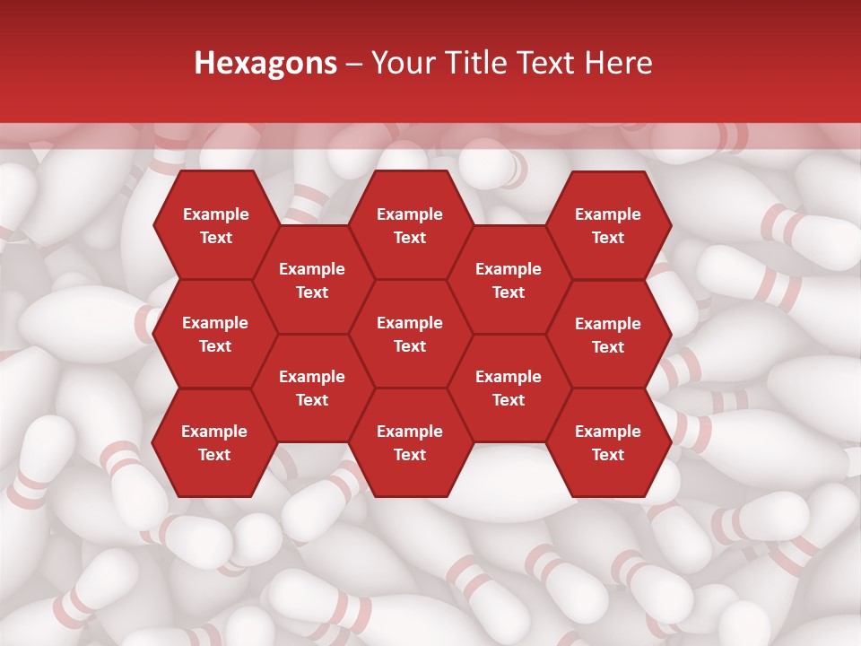 Leisure Bowling Pins Stripes PowerPoint Template