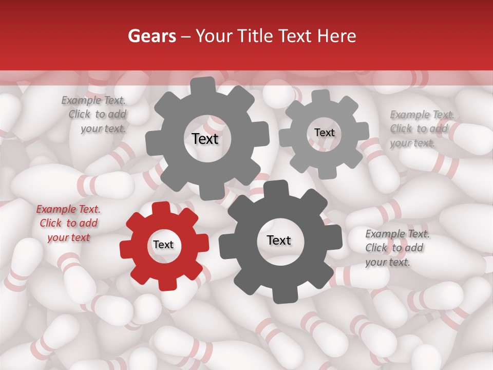 Leisure Bowling Pins Stripes PowerPoint Template