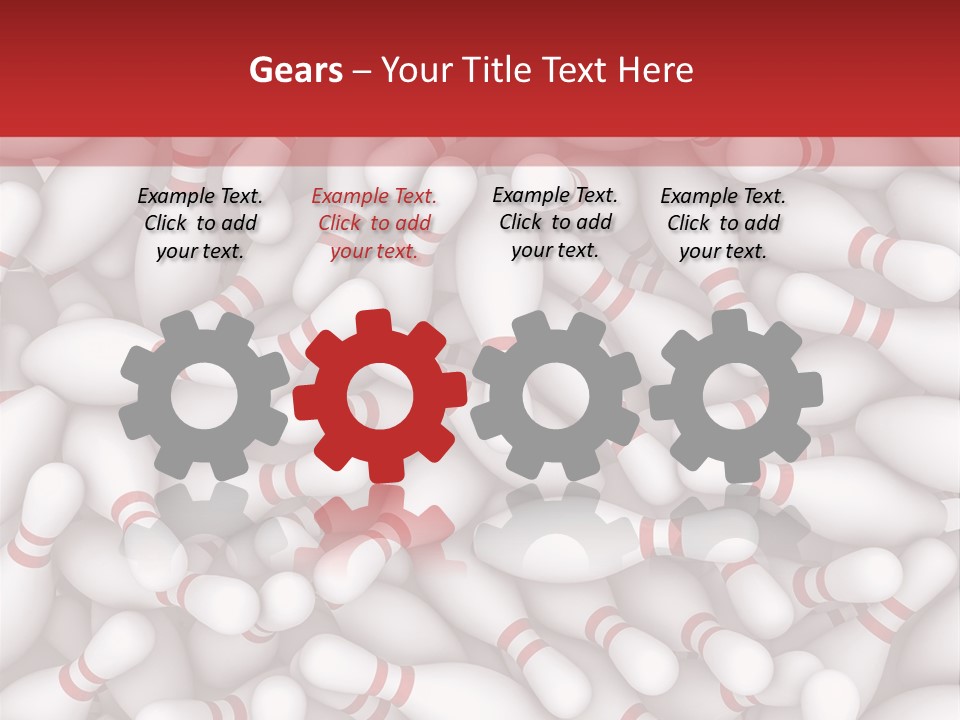 Leisure Bowling Pins Stripes PowerPoint Template