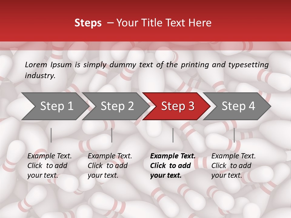 Leisure Bowling Pins Stripes PowerPoint Template