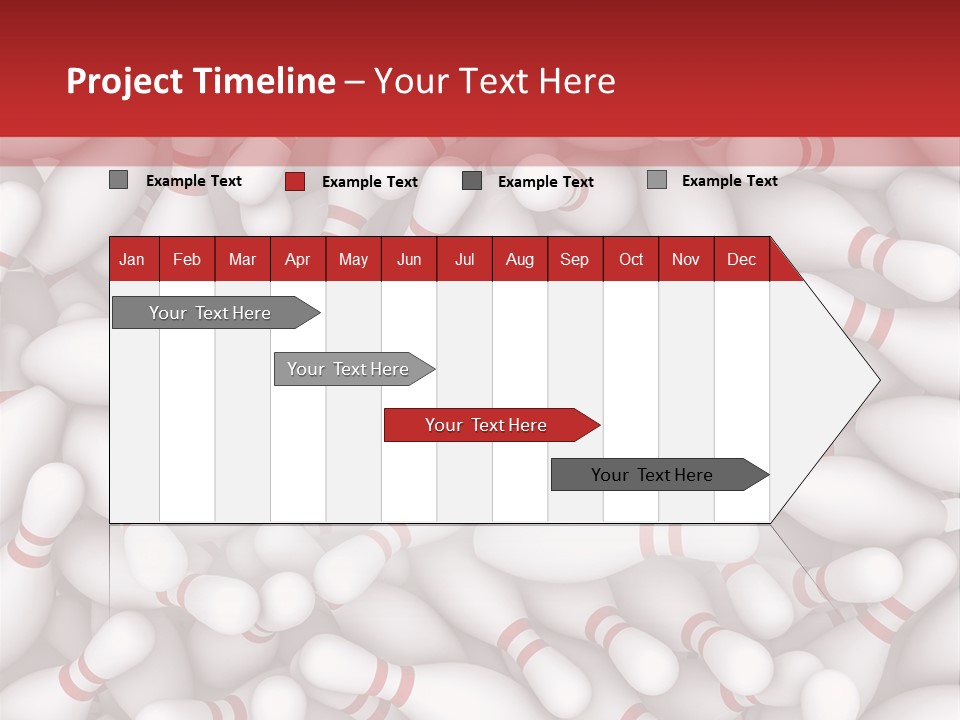 Leisure Bowling Pins Stripes PowerPoint Template