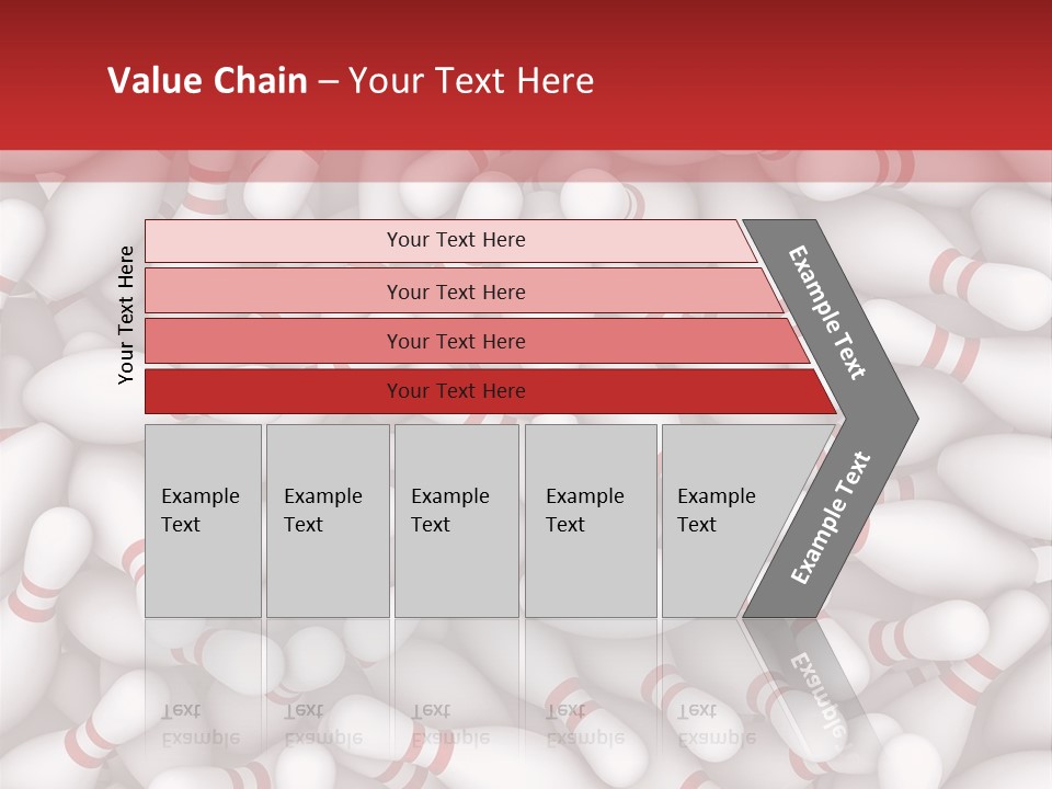 Leisure Bowling Pins Stripes PowerPoint Template