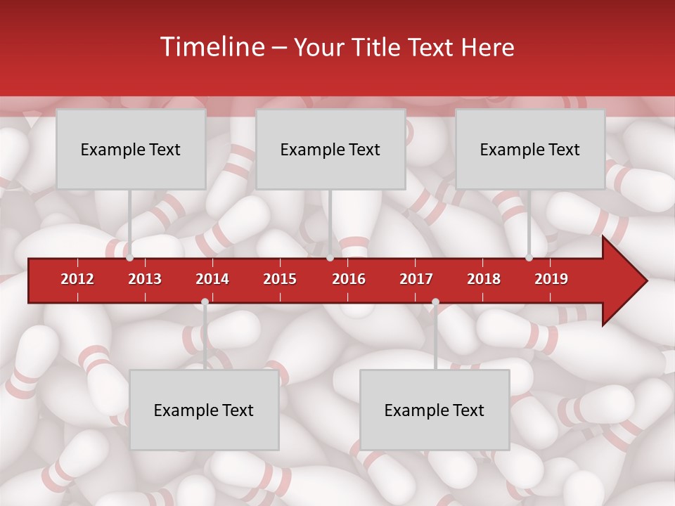 Leisure Bowling Pins Stripes PowerPoint Template