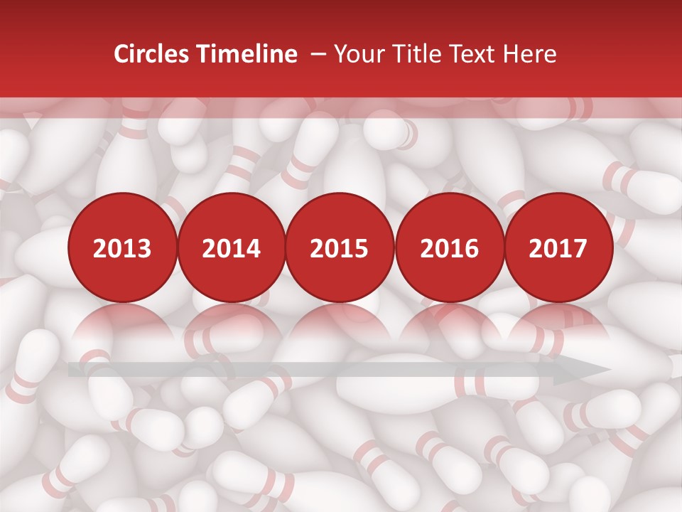 Leisure Bowling Pins Stripes PowerPoint Template