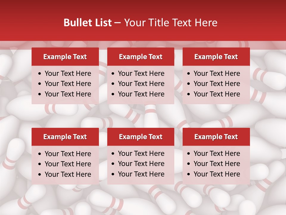 Leisure Bowling Pins Stripes PowerPoint Template