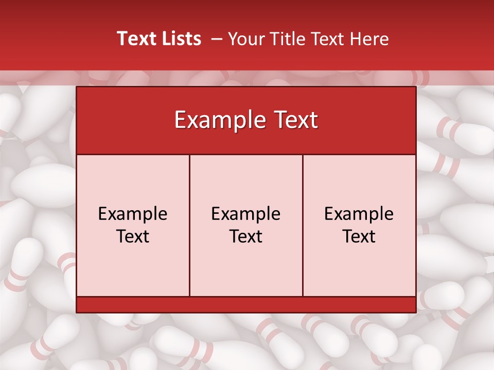 Leisure Bowling Pins Stripes PowerPoint Template