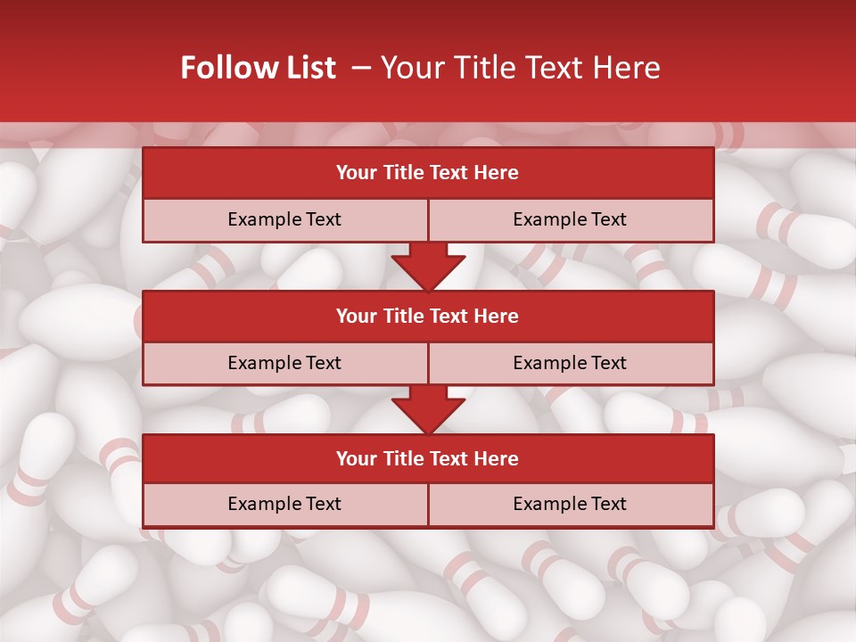 Leisure Bowling Pins Stripes PowerPoint Template