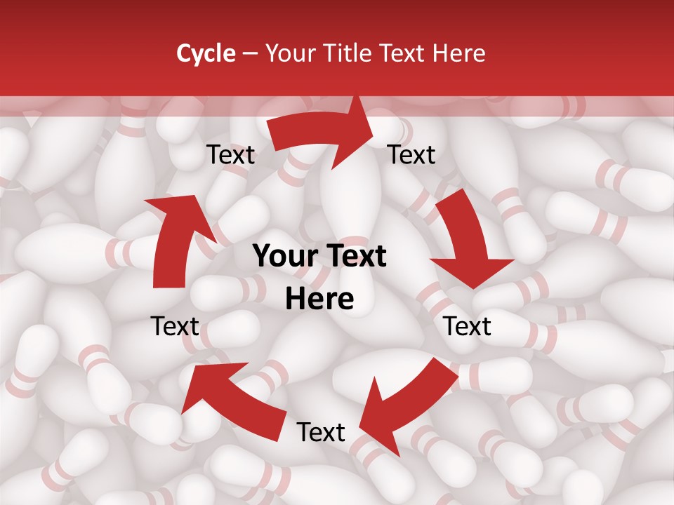 Leisure Bowling Pins Stripes PowerPoint Template