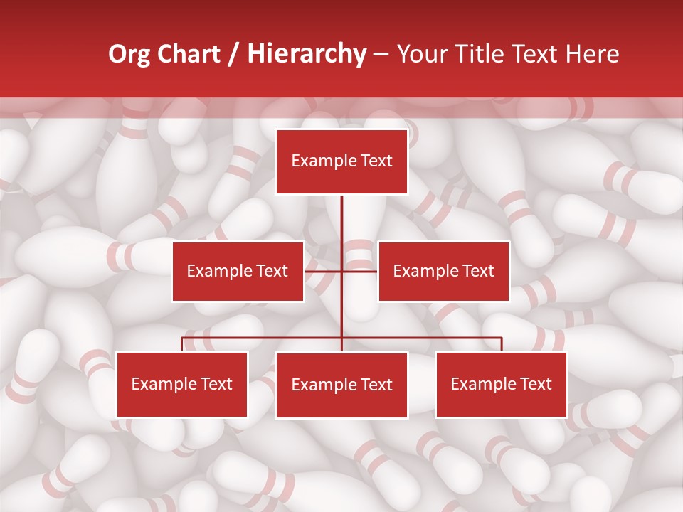 Leisure Bowling Pins Stripes PowerPoint Template