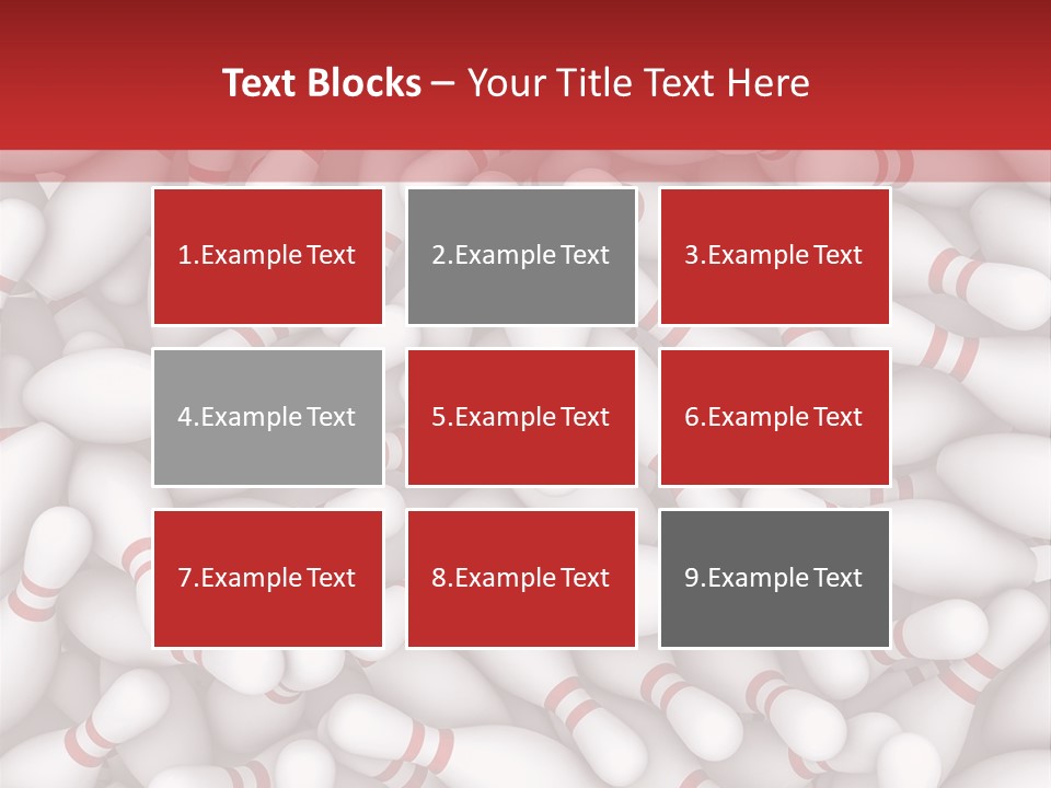 Leisure Bowling Pins Stripes PowerPoint Template