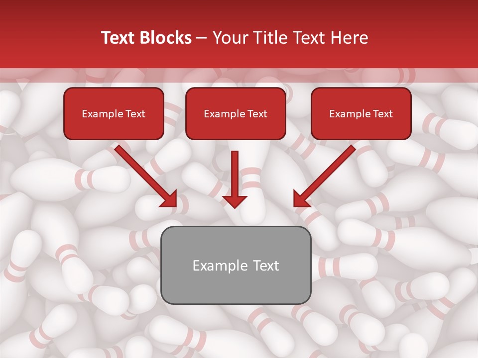 Leisure Bowling Pins Stripes PowerPoint Template