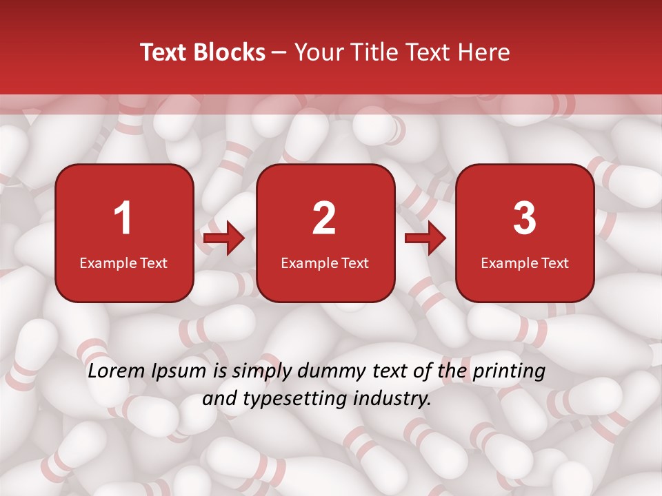 Leisure Bowling Pins Stripes PowerPoint Template