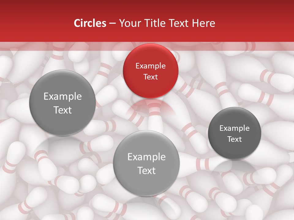 Leisure Bowling Pins Stripes PowerPoint Template