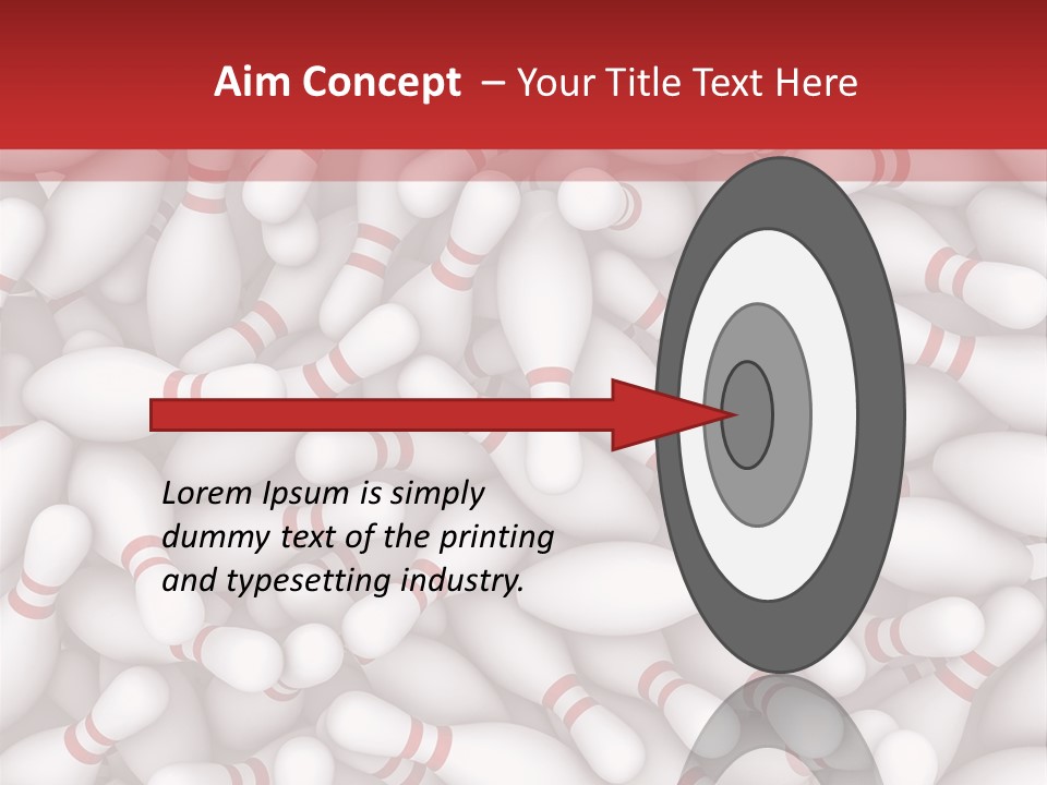 Leisure Bowling Pins Stripes PowerPoint Template