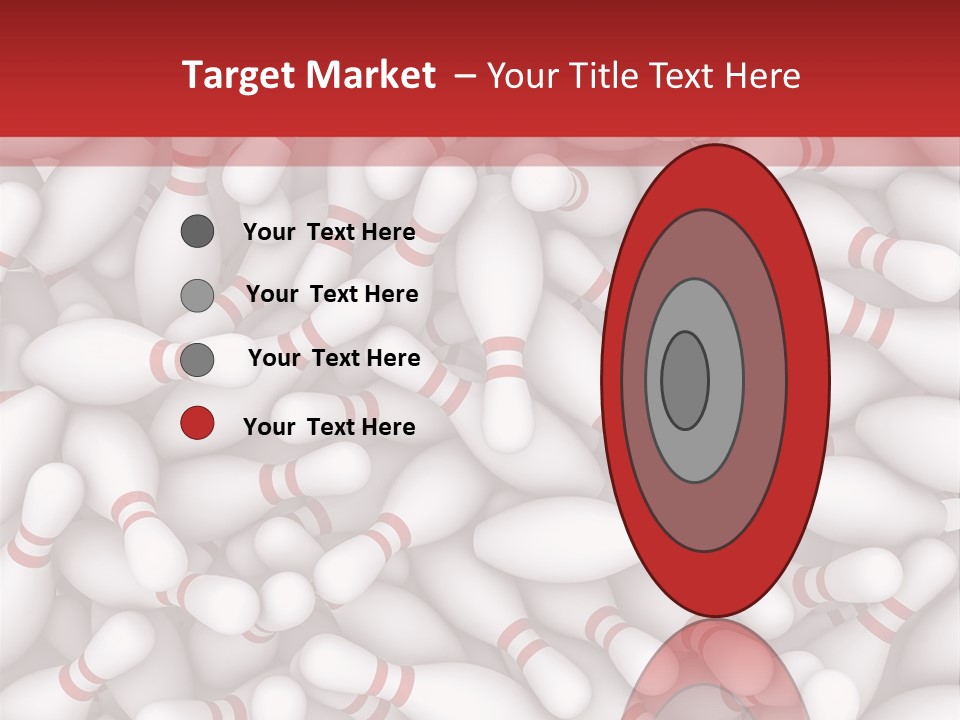 Leisure Bowling Pins Stripes PowerPoint Template