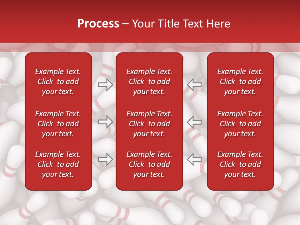 Leisure Bowling Pins Stripes PowerPoint Template