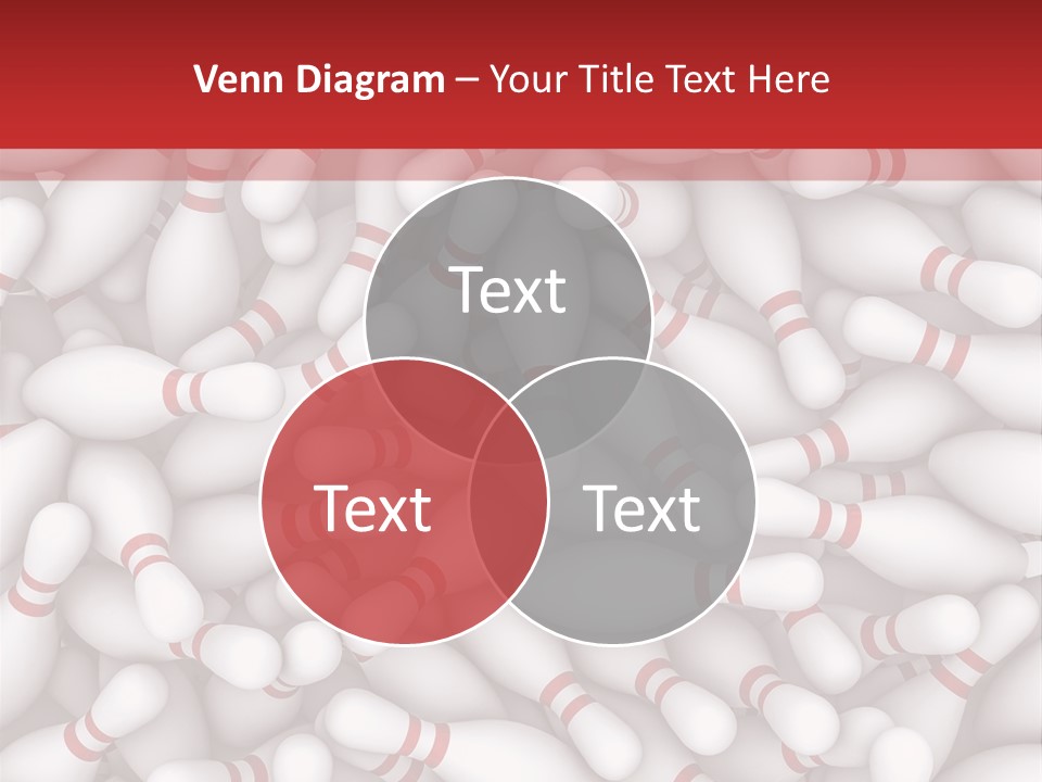 Leisure Bowling Pins Stripes PowerPoint Template