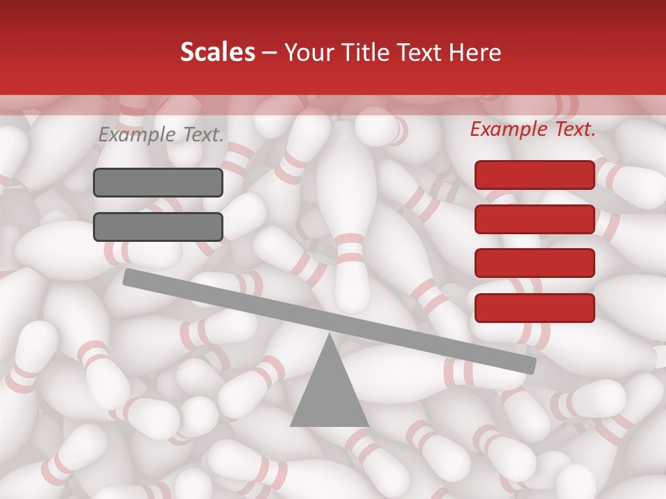 Leisure Bowling Pins Stripes PowerPoint Template