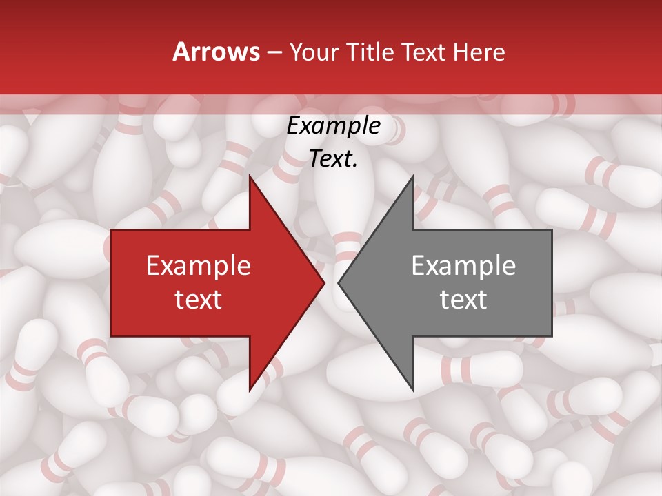 Leisure Bowling Pins Stripes PowerPoint Template