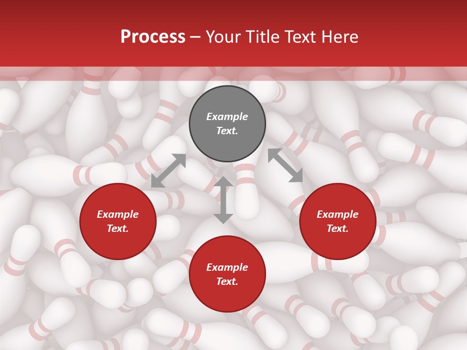 Leisure Bowling Pins Stripes PowerPoint Template