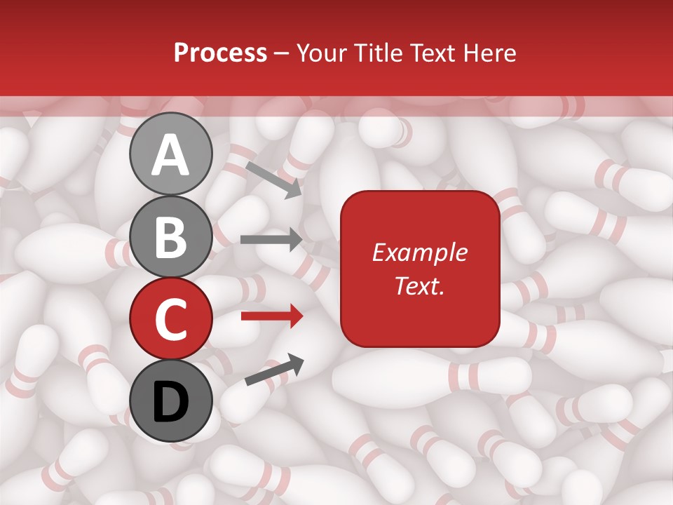 Leisure Bowling Pins Stripes PowerPoint Template