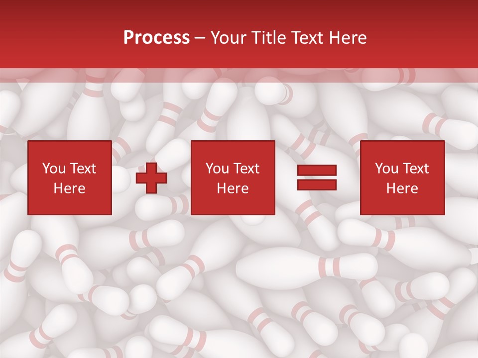 Leisure Bowling Pins Stripes PowerPoint Template