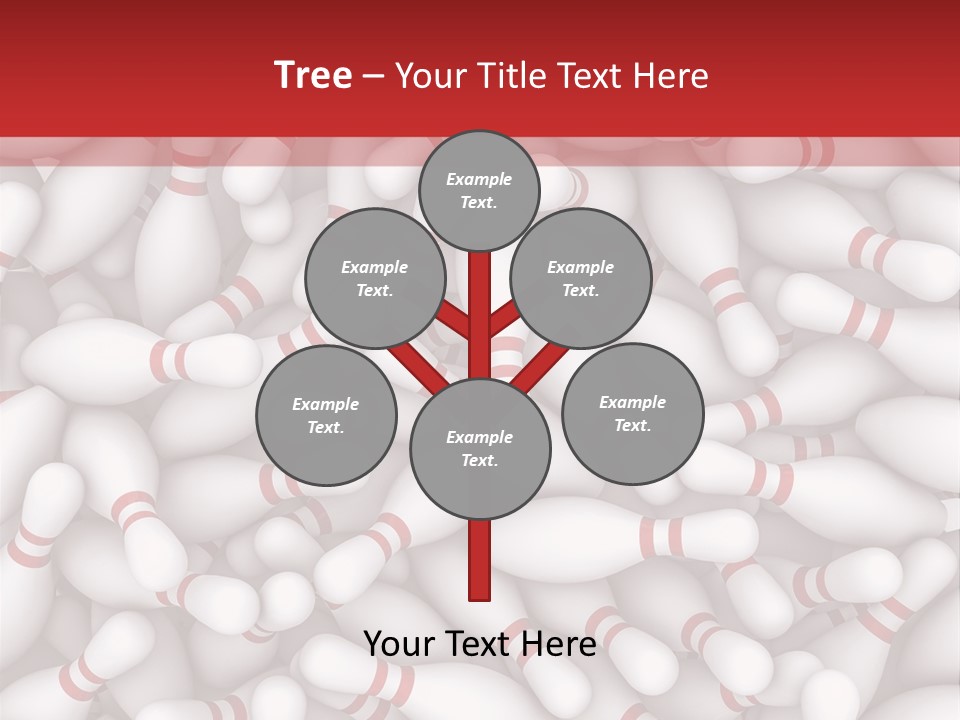 Leisure Bowling Pins Stripes PowerPoint Template