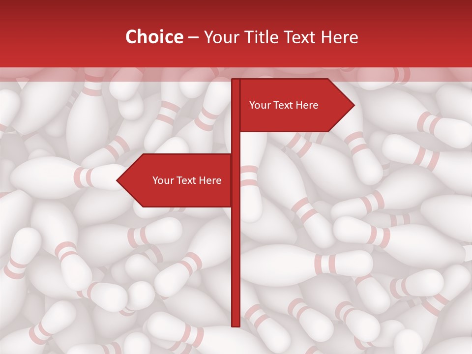 Leisure Bowling Pins Stripes PowerPoint Template