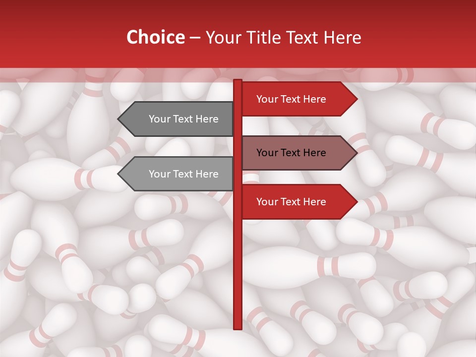 Leisure Bowling Pins Stripes PowerPoint Template