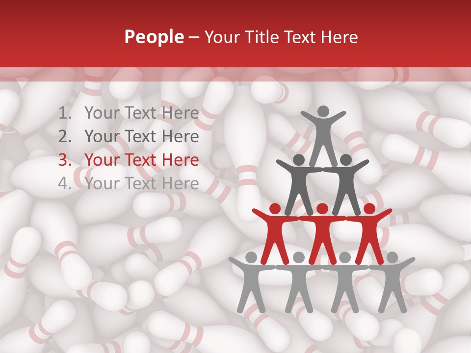 Leisure Bowling Pins Stripes PowerPoint Template