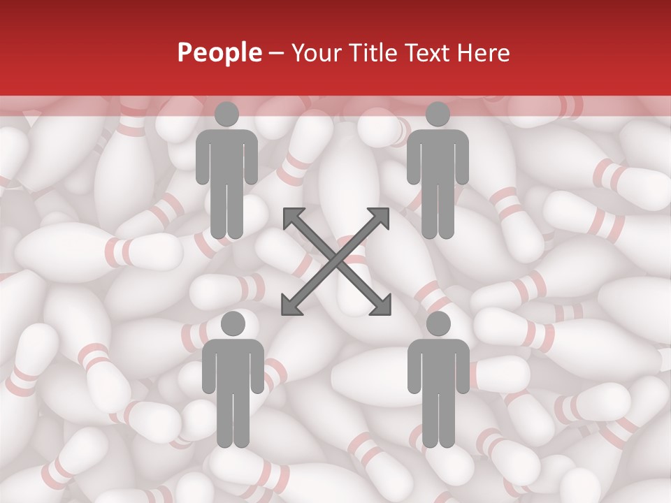Leisure Bowling Pins Stripes PowerPoint Template