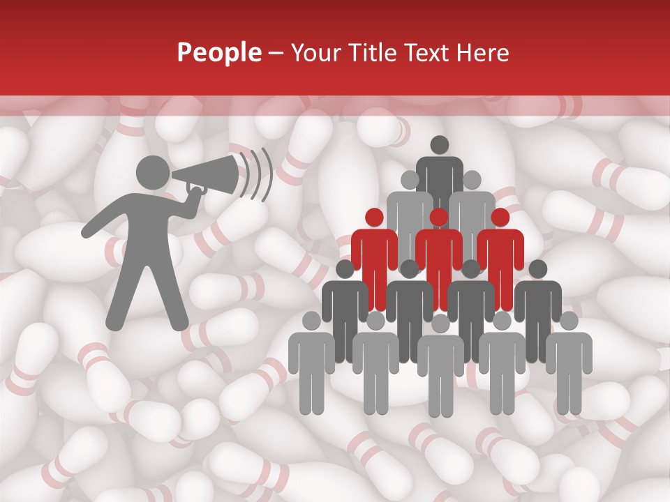 Leisure Bowling Pins Stripes PowerPoint Template