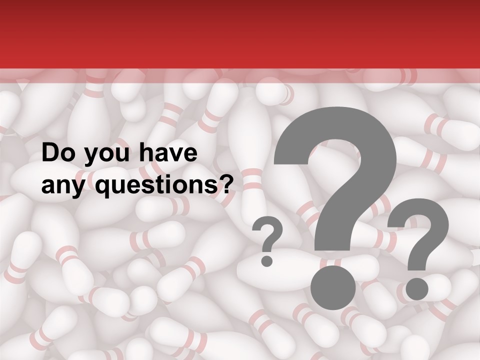 Leisure Bowling Pins Stripes PowerPoint Template