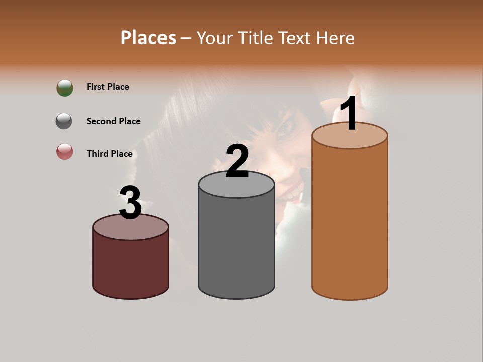 Rough Caucasian Eyes PowerPoint Template