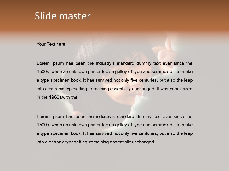 Rough Caucasian Eyes PowerPoint Template