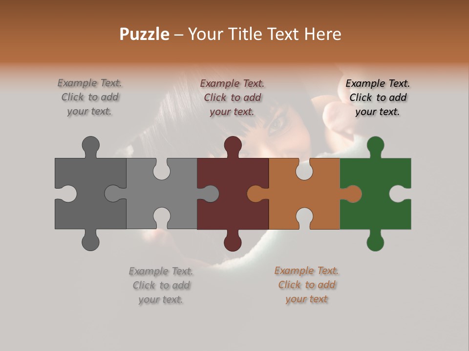 Rough Caucasian Eyes PowerPoint Template