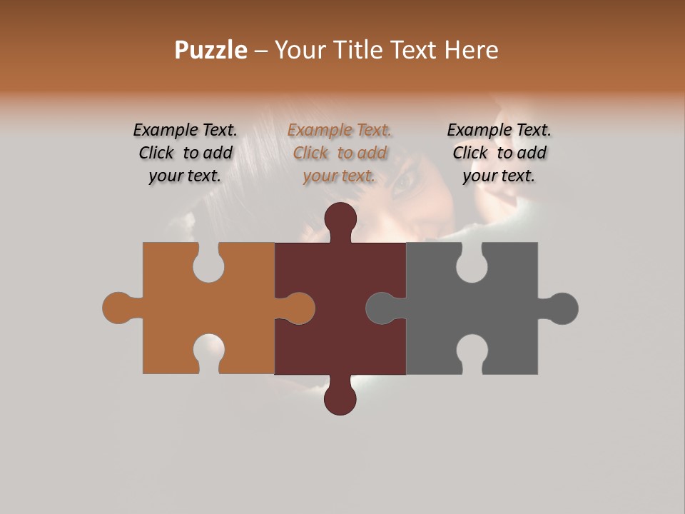 Rough Caucasian Eyes PowerPoint Template