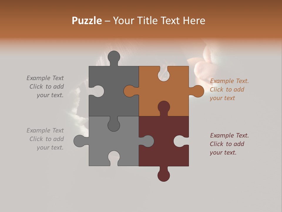 Rough Caucasian Eyes PowerPoint Template