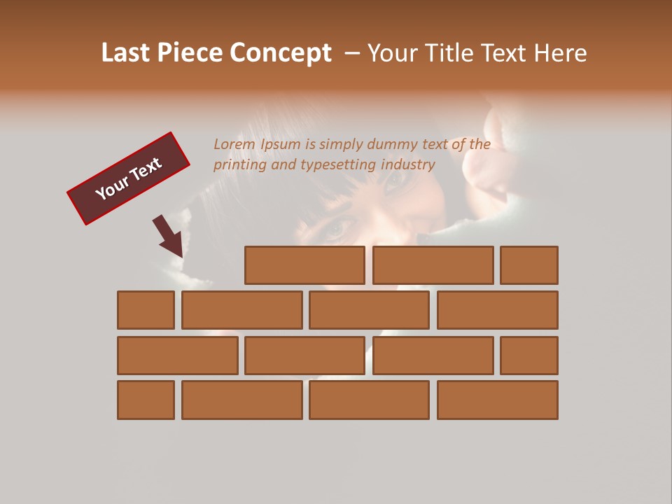 Rough Caucasian Eyes PowerPoint Template