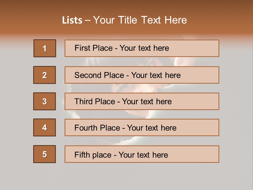 Rough Caucasian Eyes PowerPoint Template