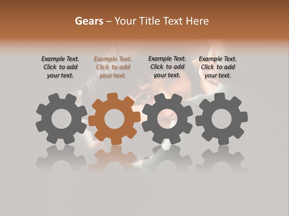 Rough Caucasian Eyes PowerPoint Template