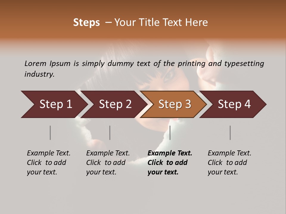 Rough Caucasian Eyes PowerPoint Template