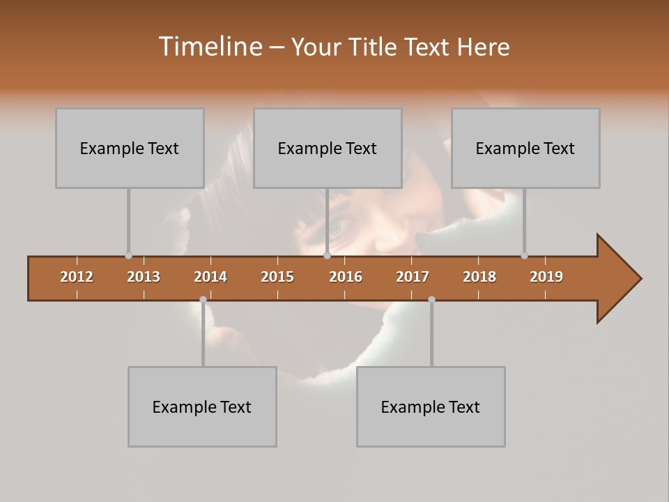 Rough Caucasian Eyes PowerPoint Template