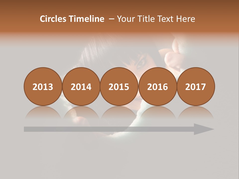 Rough Caucasian Eyes PowerPoint Template