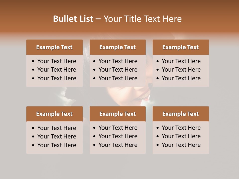 Rough Caucasian Eyes PowerPoint Template