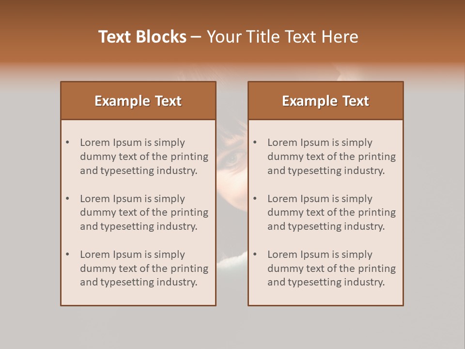 Rough Caucasian Eyes PowerPoint Template