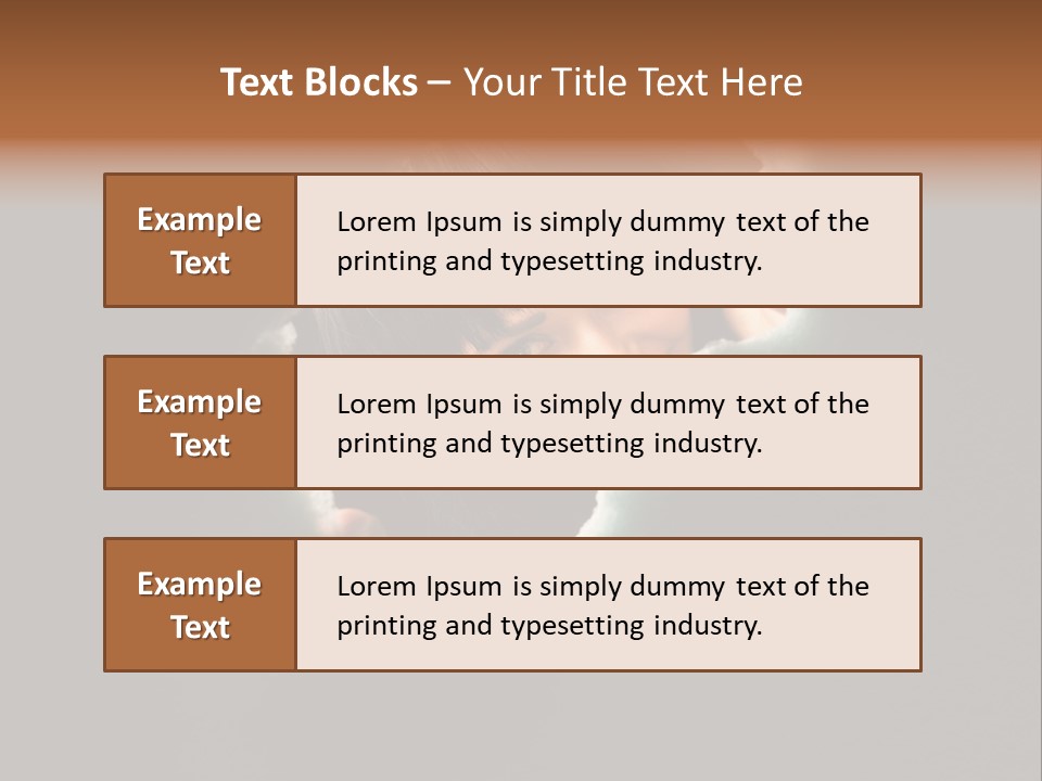 Rough Caucasian Eyes PowerPoint Template